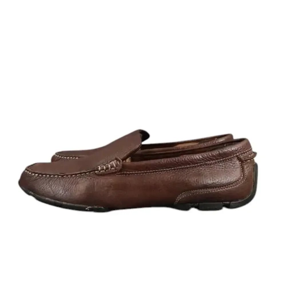 Bass Shoes Mens 11 Slip On Driving Loafers Brown Leather Classic Cristo Comfort